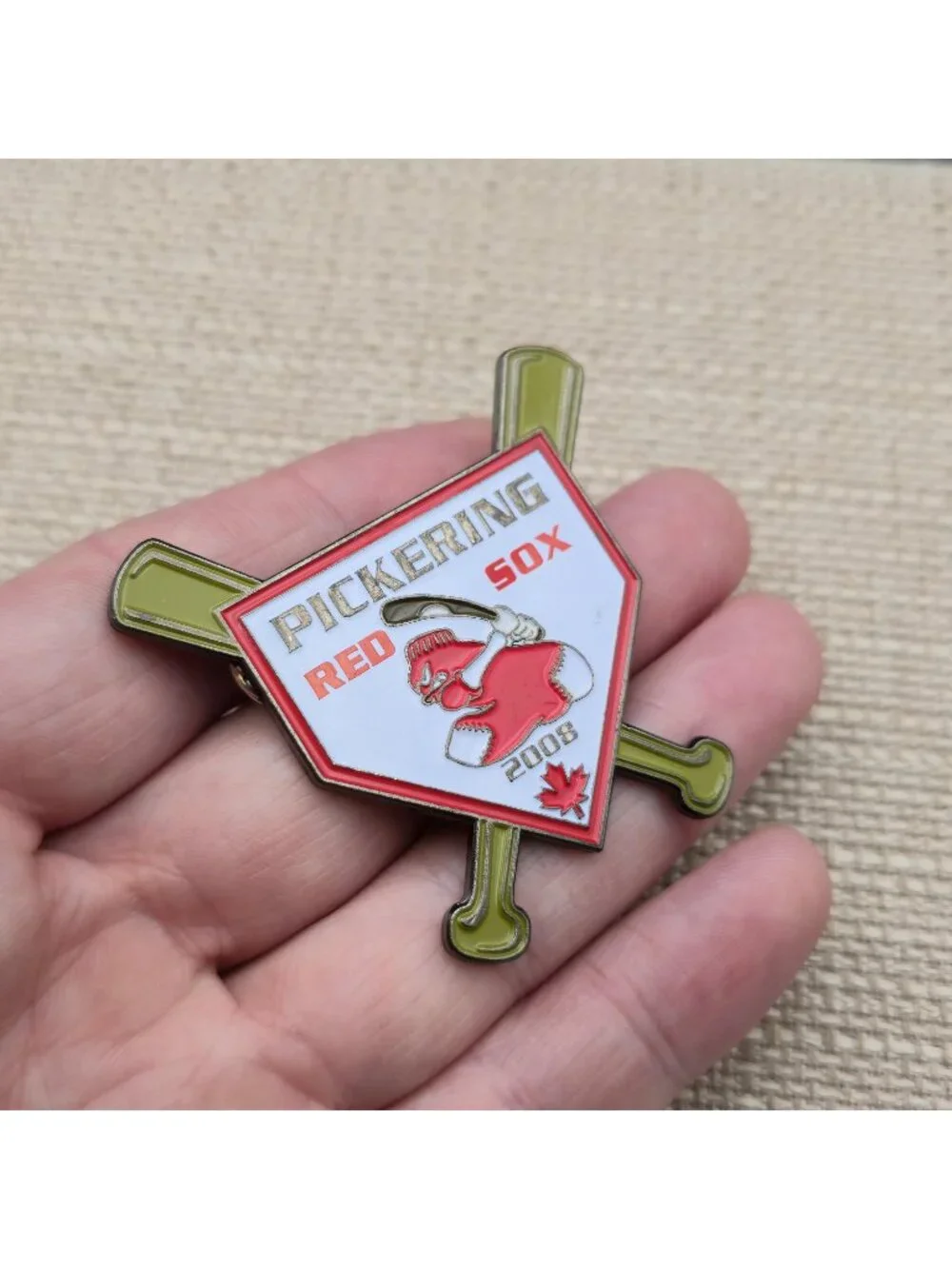 2008 Pickering Red Sox Enamel Pin - Canada Minor League Baseball B1453